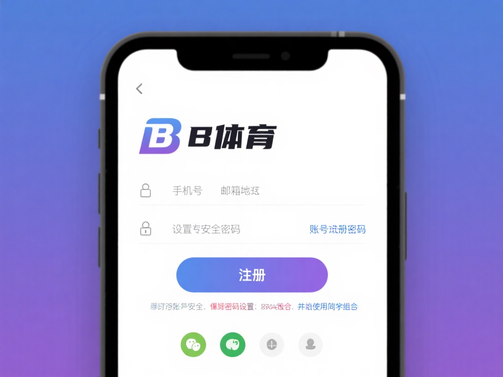 下载完成后，接下来就是注册环节。打开B体育应用，你